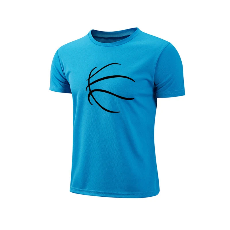 2025 Men's Exercise Training T-shirts Summer Outdoor Casual Sport Running Short Sleeved Top Gym Fitness Tees Basketball Jersey