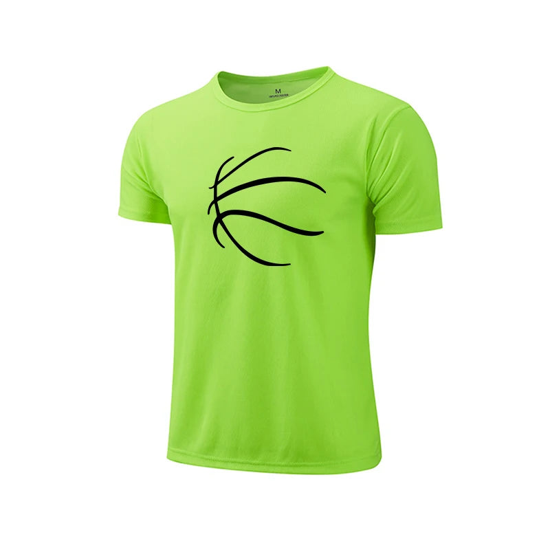 2025 Men's Exercise Training T-shirts Summer Outdoor Casual Sport Running Short Sleeved Top Gym Fitness Tees Basketball Jersey