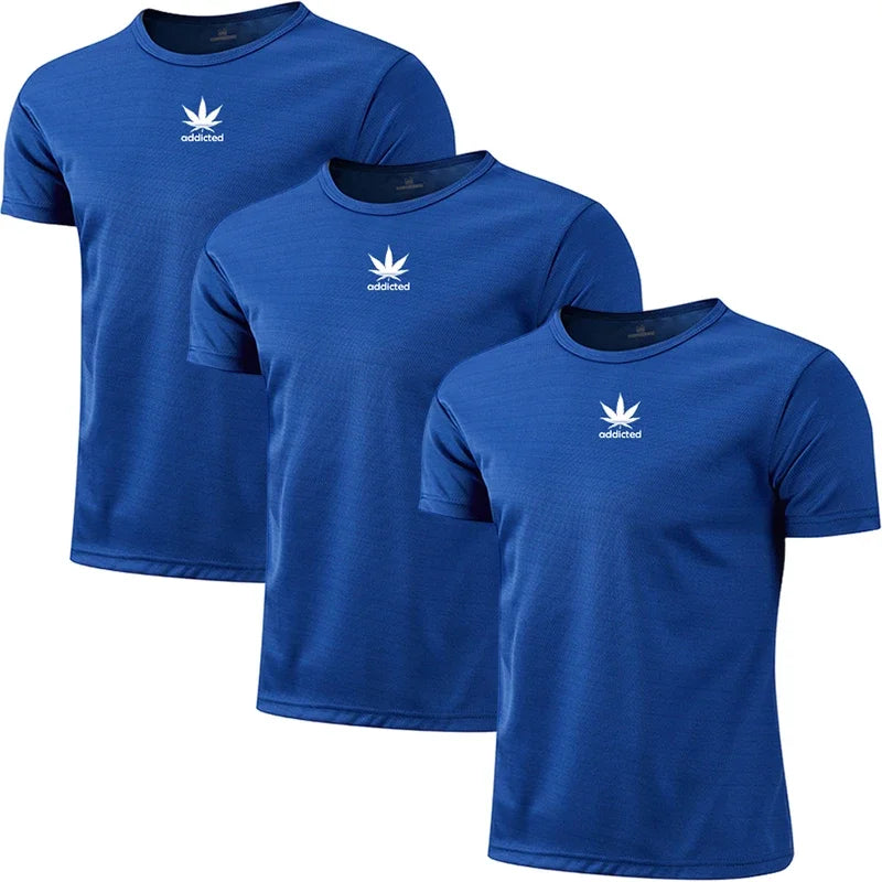 3 in 1 Workout Shirt for Men Athletic Running Gym Quick Dry Short Sleeve Performance Moisture Wicking T-Shirt