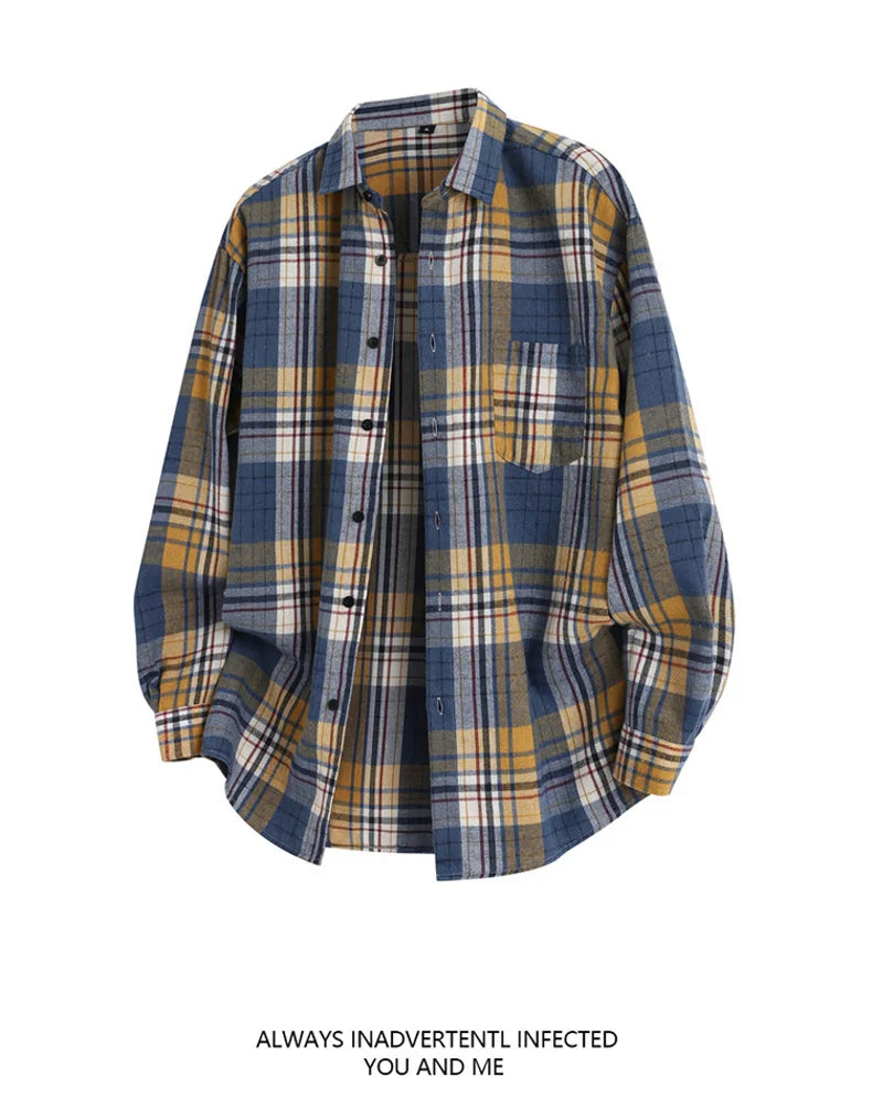 Plaid Casual Autumn Long Shirt