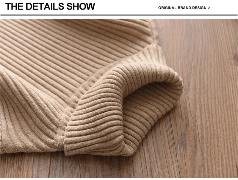 New Sweater Kids Sweaters Autumn Girls Turtleneck Sweaters 1-9Yrs Baby Boys Pullover Winter Knitted Bottoming Boys Sweaters