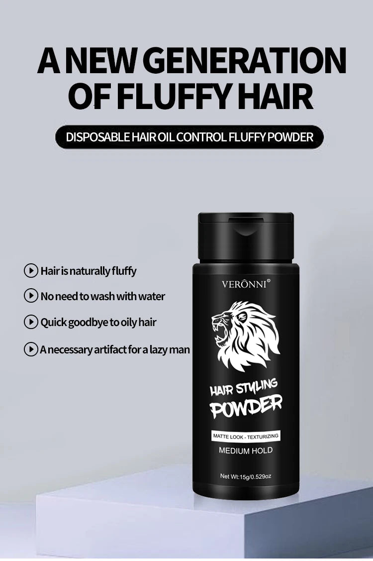 Volumizing Hair Powder For Men And Women, Oil Matte Styling Shaping Powder, No Washing Required