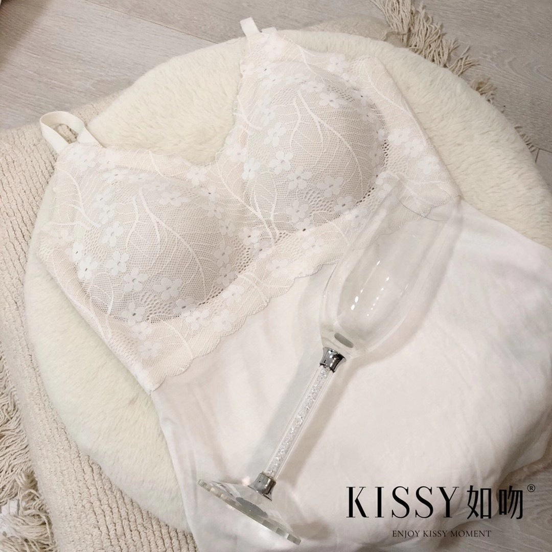 Kiss.y sports bra, such as kiss zero binding, no trace, no steel ring, quantum kiss vest bra set female