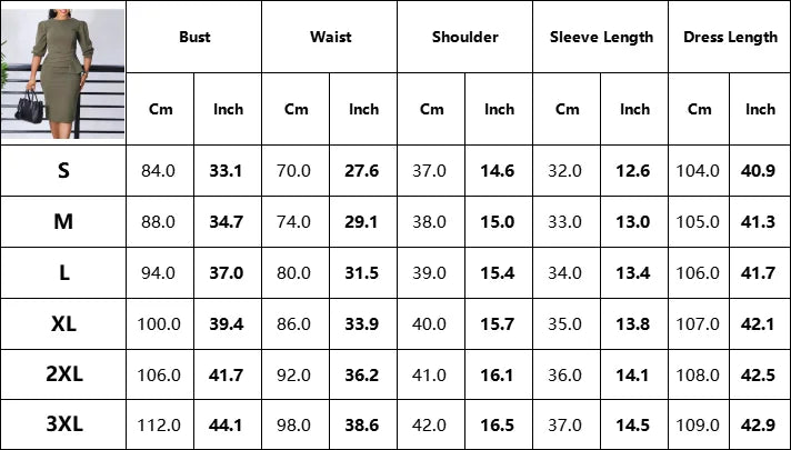 Sheath Half Sleeve Office Dress