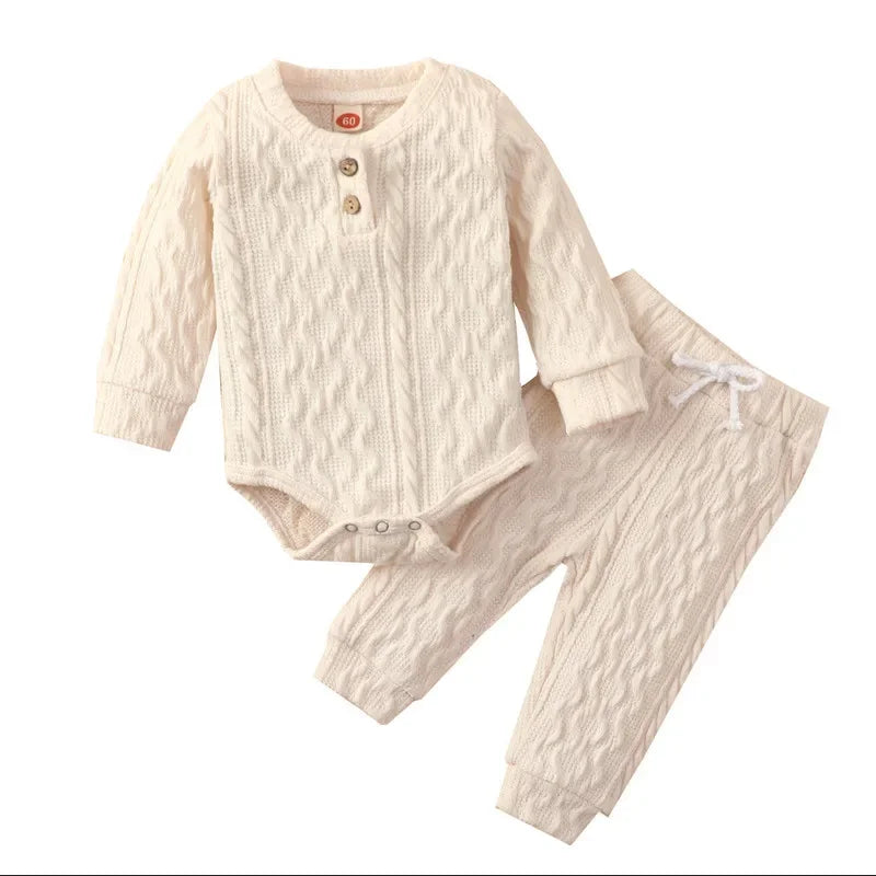 Knitted Baby Autumn Outfit Set