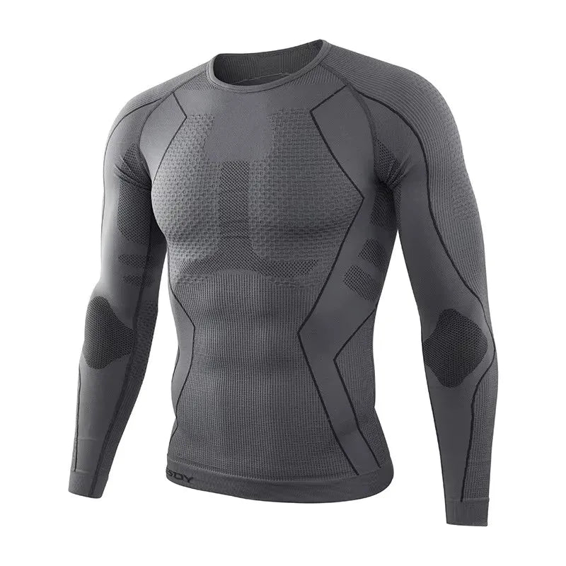 Men Sport Thermal Underwear Suits Outdoor Cycling Compression Sportswear Quick Dry Breathable Clothes Fitness Running Tracksuits