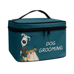 Zipper Pet Grooming Storage Bag, Portable Waterproof Dog Cat Accessory Box for Home Travel, Multifunctional Organizer for Pet Gr