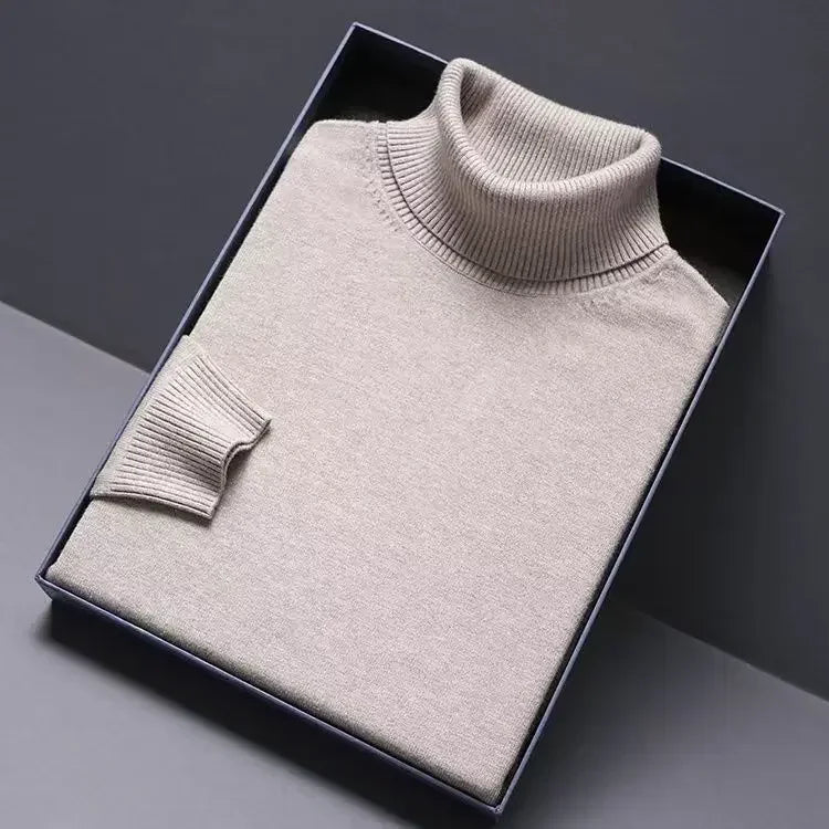 Minimal Turtleneck Knit Pullover