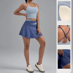 Women's Striped Yoga Set Shaping Open Back Breathable Sports Outfit Shockproof Push-Up High-Waist Butt Lifting Fitness Suit