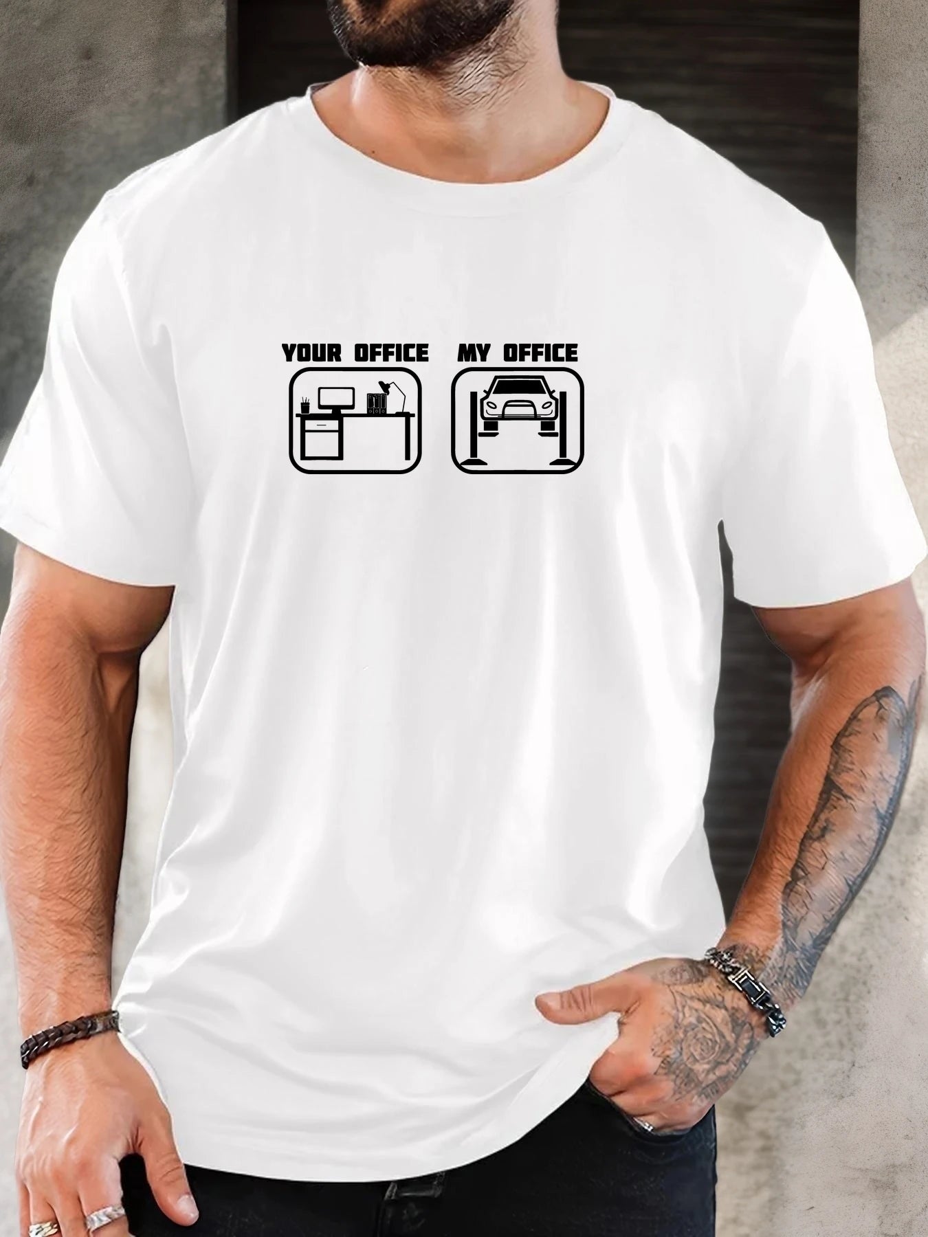 Men's T-Shirt 100% Cotton Summer Casual Soft Creative Letter Print Round Neck Breathable Short Sleeve T-Shirts 2025 New Tees