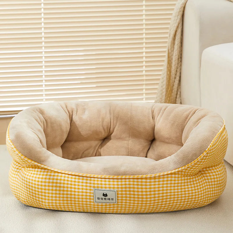 All-Season Convertible Pet Bed - Thermal Pet Sofa Mat for Teddy Dogs & Small Breeds Plush Cushion Soft Cat Bed Sofa