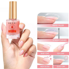 Natural Pink Nail Polish Hardener, Lasting Luster, Smooth Application, Enhance Nail Hardness, and Create Bright Nails