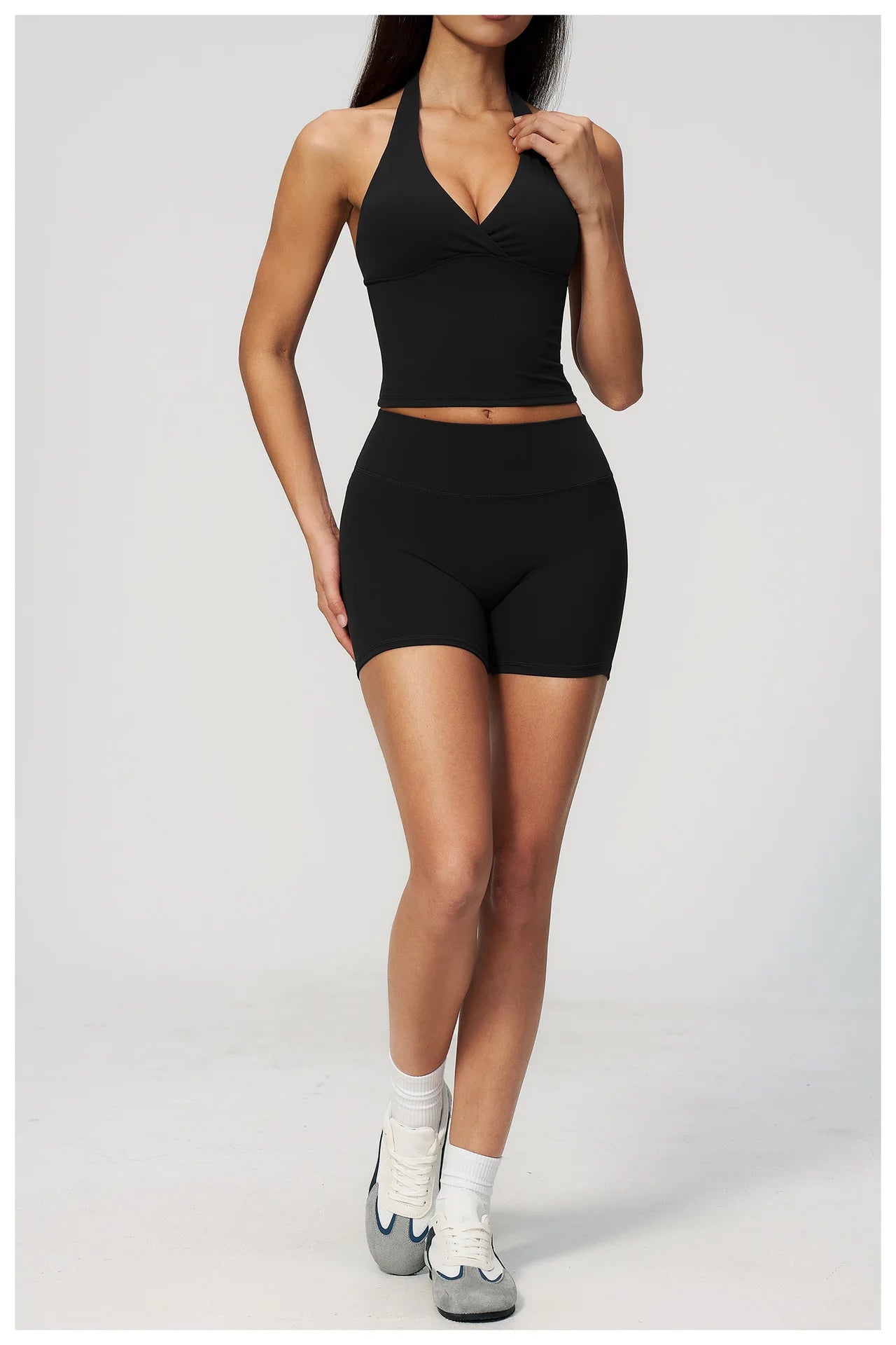 Yoga Outfit Set Fitness Two-Piece Set With No Embarrassing Lines Butt-Lifting Running Shorts Leggings Yoga Suit Athletic Wear