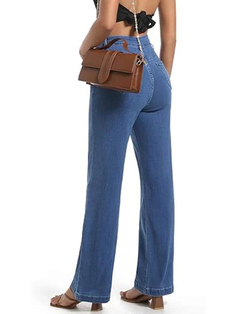 Retro Straight High Waist Jeans