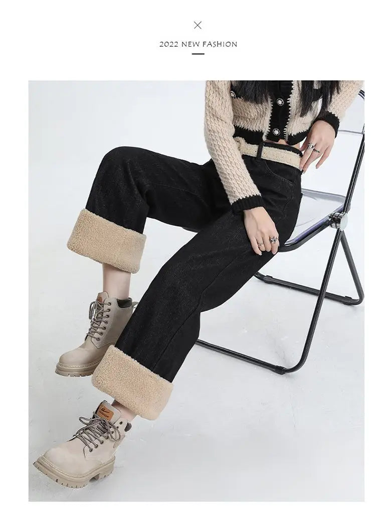 Winter Straight Leg Denim Jeans