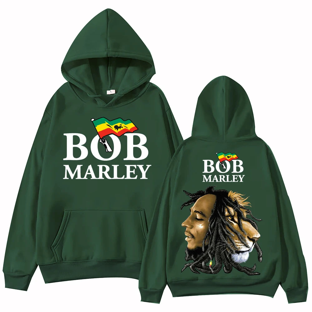 Bob Marley Hoodie Harajuku Hip Hop Pullover Tops Sweatshirt Gift