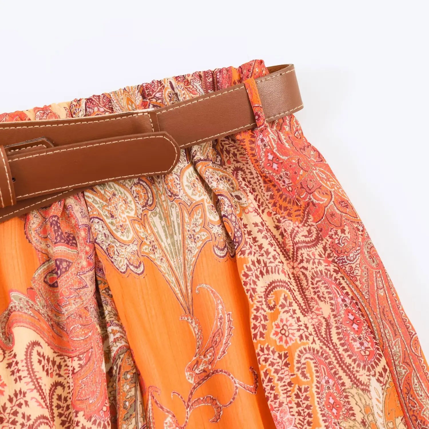 Summer Skirts Women's 2026 New Fashion Print Unique Women's High Waist Skirts Chic Youth Summer Travel Holiday Street Skirts