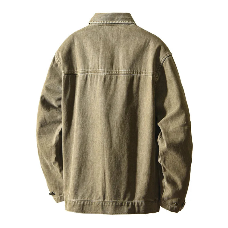 Vintage Cotton Cargo Shirt Jacket