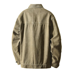 Vintage Cotton Cargo Shirt Jacket