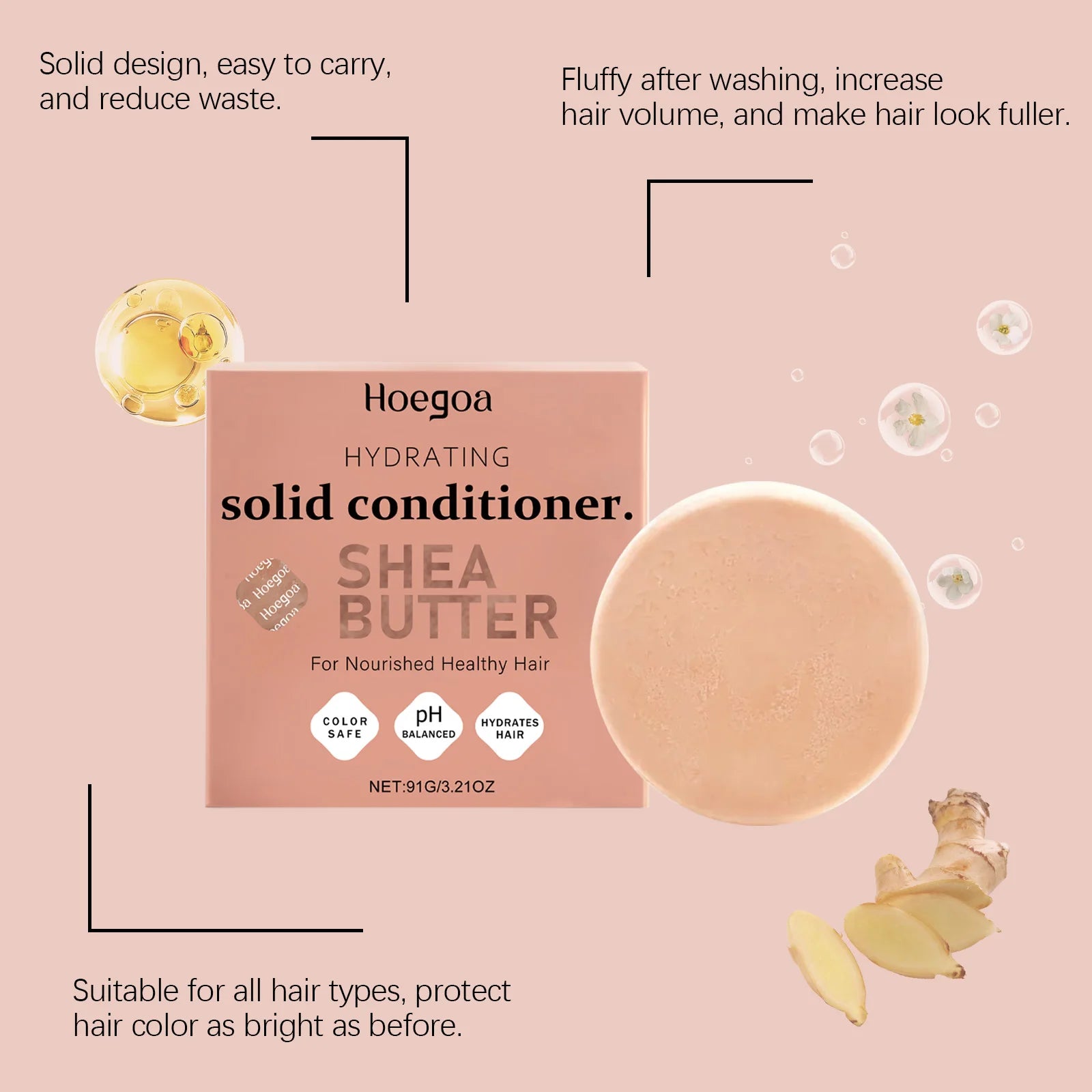 Hair Nourishing Soap Bar Herbal Natural Hair Care Volumizing Scalp Soothing Moisturizing Oil Control Travel Friendly Shampoo