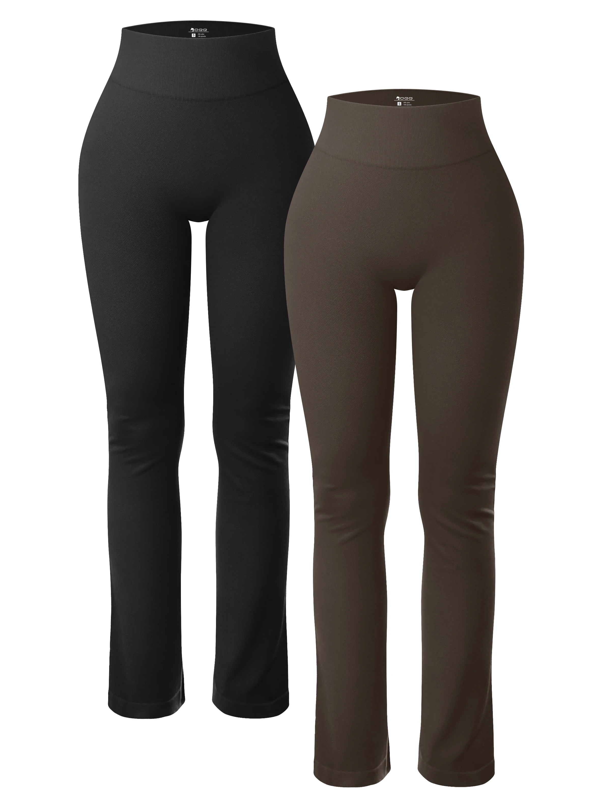 Solid Leggings for Women Seamless Knit Yoga Pants Flared Trousers High Waist Hip Liftting Tights Slim Casual Sports Leggings