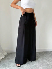 Elegant High Waist Wide Pants