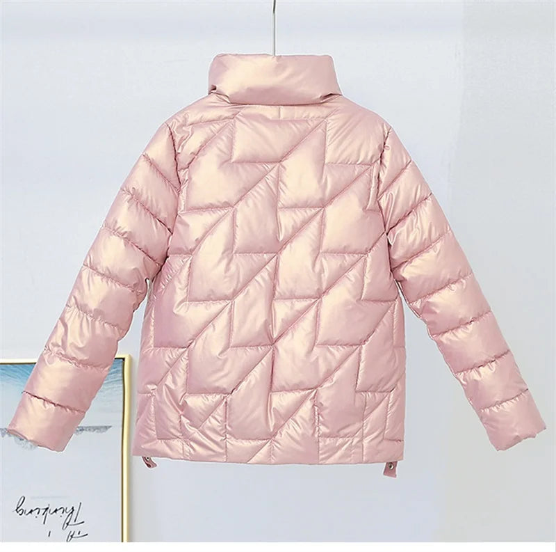Glossy Winter Cotton Padded Parka