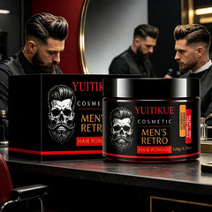 120g Men Retro Hair Pomade Strong Hold High Shine Non Greasy Long Lasting Styling Wax For Slick Back Gentleman Hairstyle