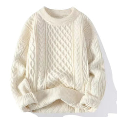 2024 Autumn Winter Men's Sweater Japan Fashion Men Clothing Striped Sweater Men Casual Streetwear Pullover O-Neck Sweaters Men
