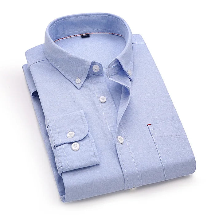 Vertical Striped Oxford Cotton Shirt
