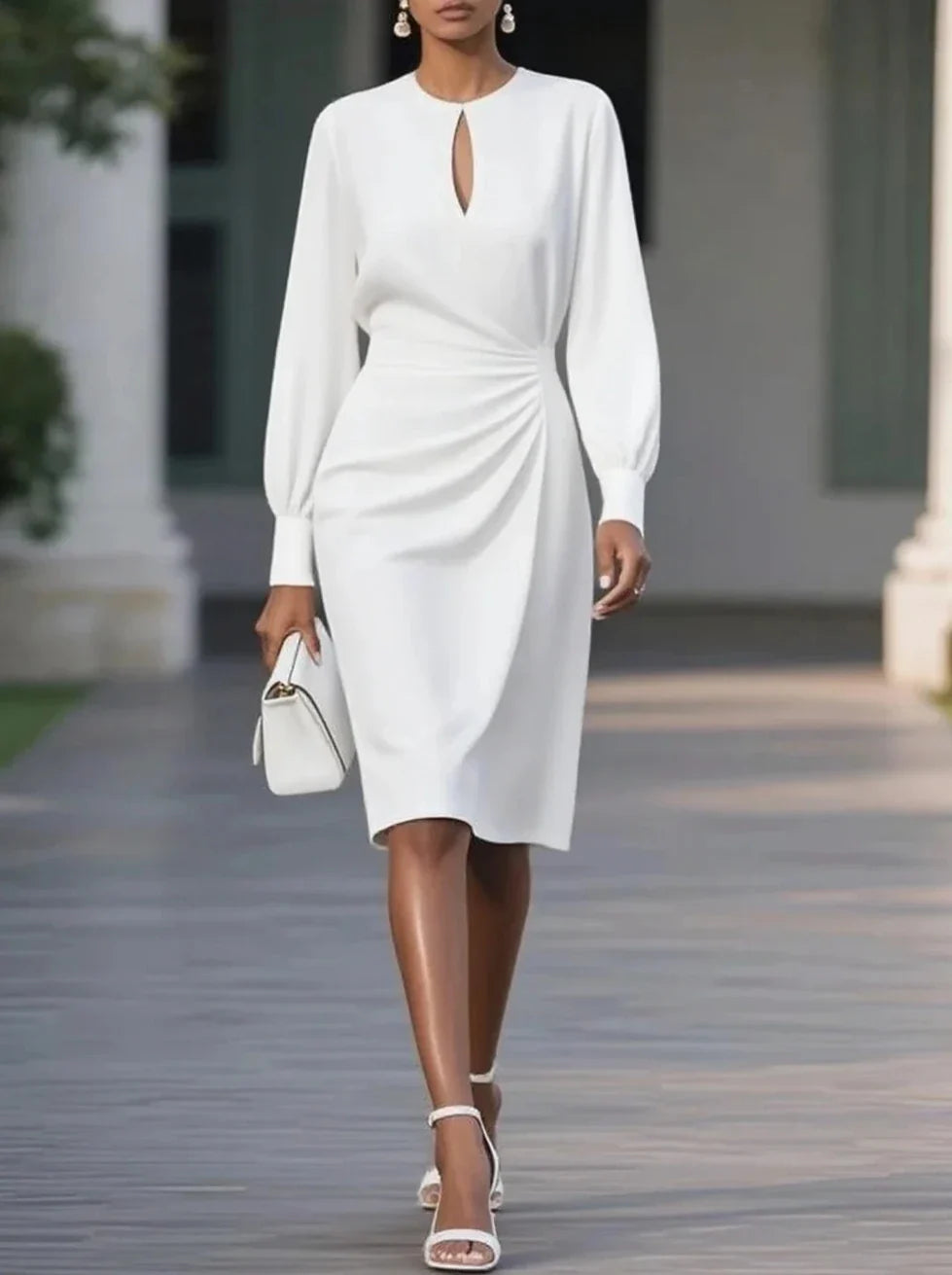 Elegant Hollow Out A-Line Dress