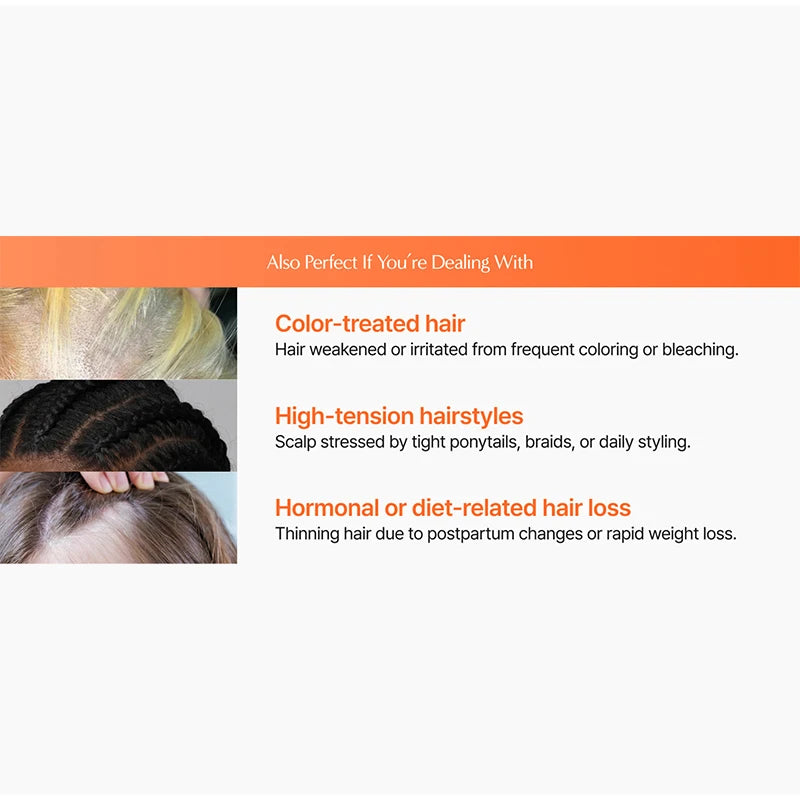 Hair Serum With Built-In Brush,Hair Nourishing Strengthening Essence,Improve Scalp Environment,Scalp Massager,Korean Hair Care