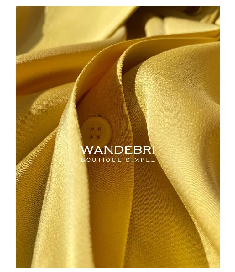 Elegant Satin Office Casual Shirt