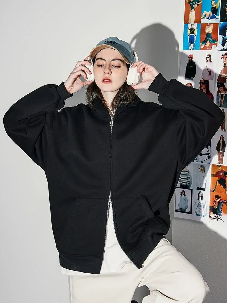 Warm Hooded Double Zip Jacket