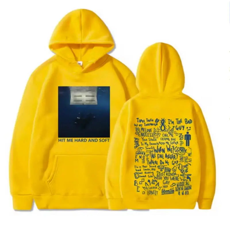 2025 Hit Me Hard and Soft Tour Hoodie Billie Hoodie Men's Hoodie Sudaderas Men's Casual Sports