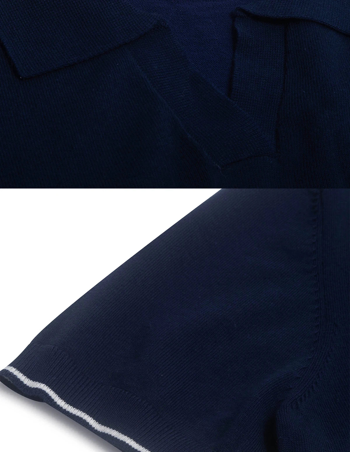 V Neck Embroidered Casual Polo