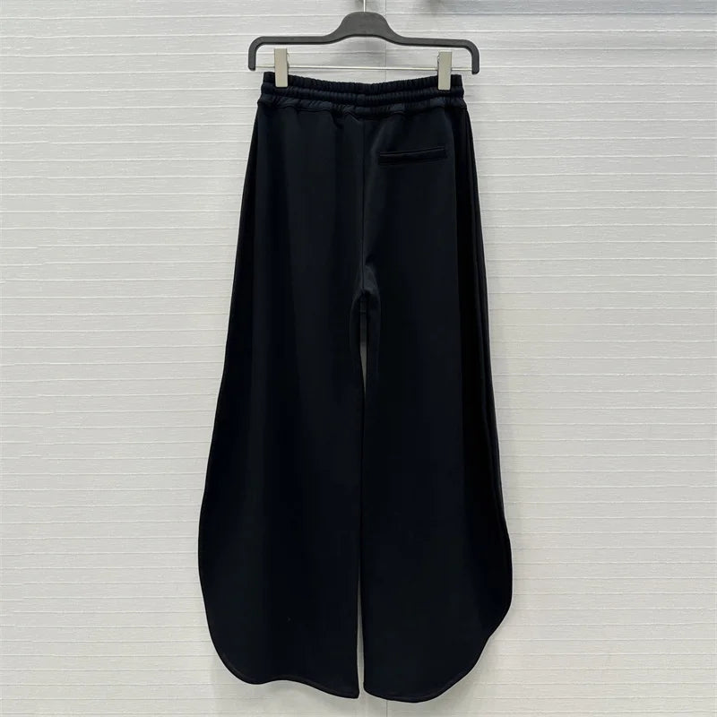 Elastic Waist Cotton Wide Pants