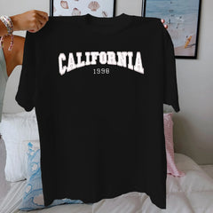 California Letter Graphic Cotton T-Shirt