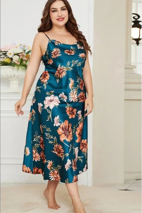 Plus Size Silk Slip Nightgown