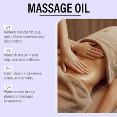 Lavender Essential Oil Moisturizing Body Skin Smoothing Soft Stress Relief Muscle Sore Help Sleep Spa Relaxing Massage Oil