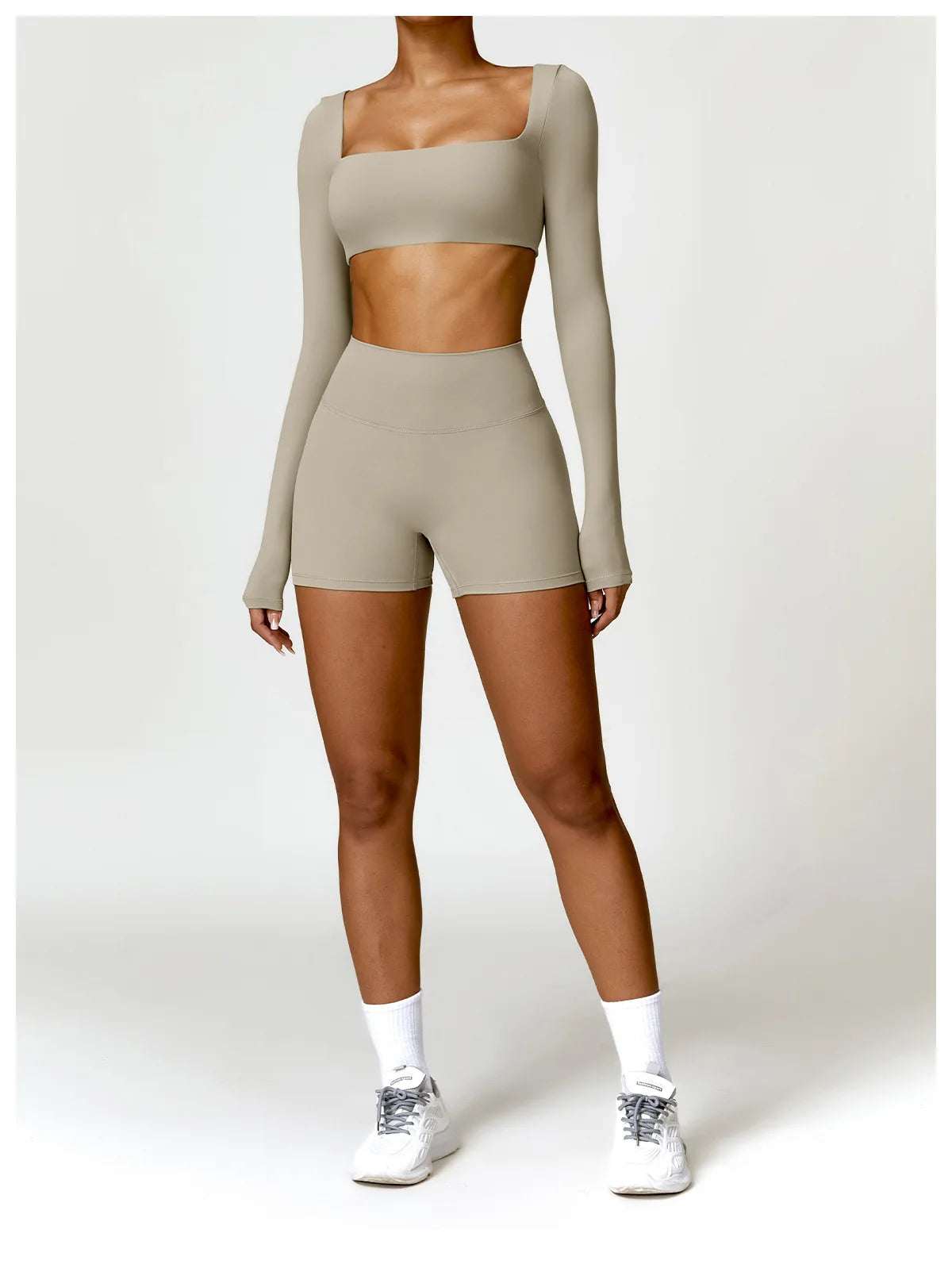 Summer 2PCS Yoga Suit Sports Set Women Quick-Dry Gym Set Women Tracksuit Running Workout Long Sleeve Sports Shirt Yoga Clothing