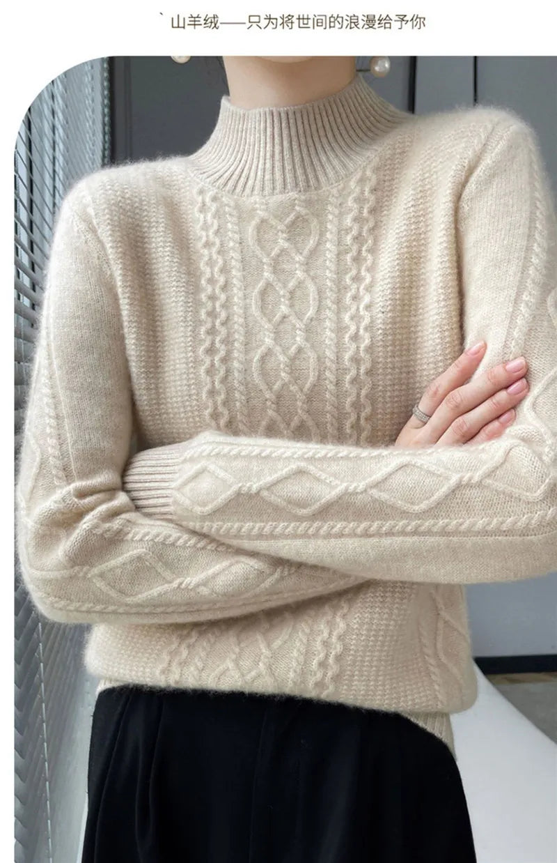 Half High Neck Knit Pullover