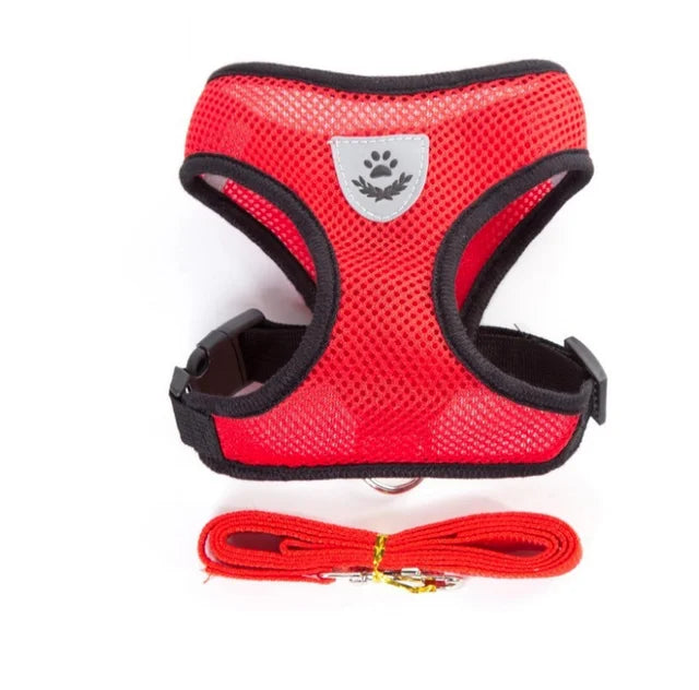 Breathable Mesh Vest Lead Leash