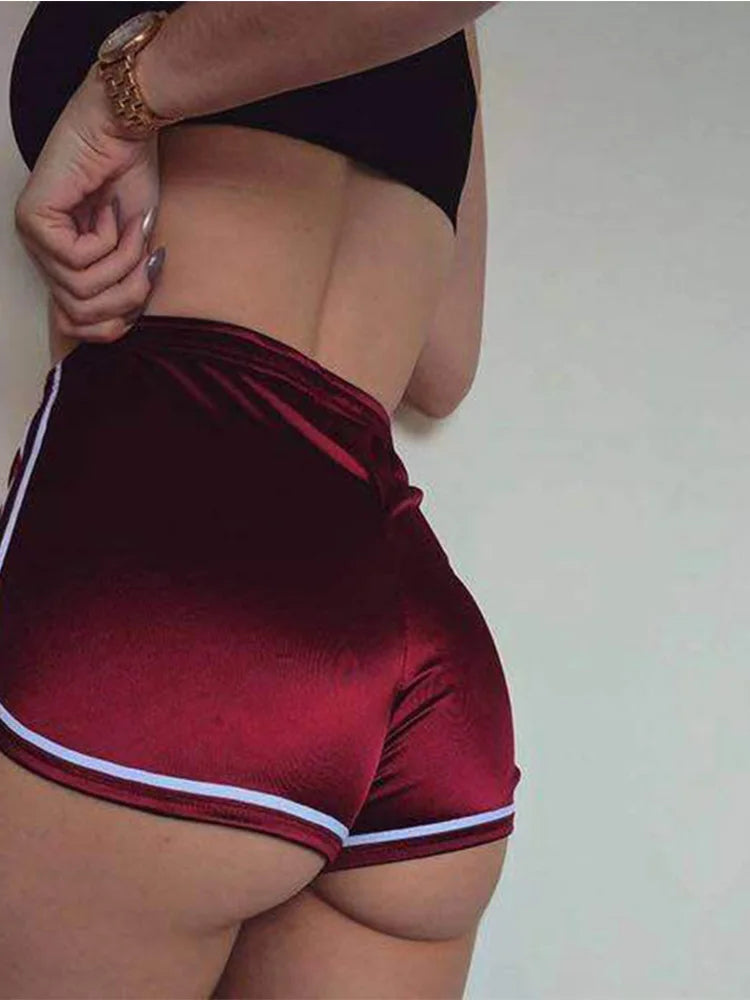 Women Shorts Summer Silk Slim Beach Casual White Shorts Hot