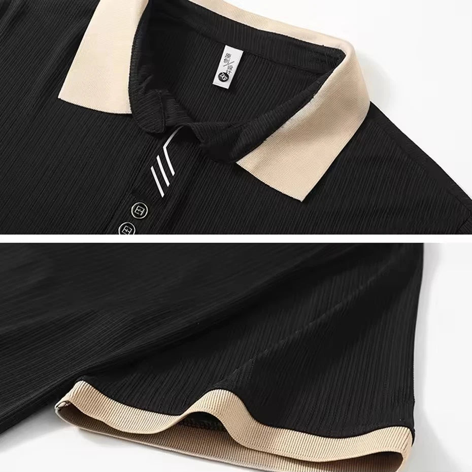 Oversized Contrast Summer Polo Shirt