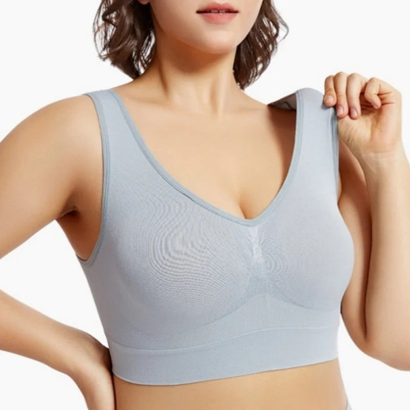 Seamless Sports Bras For Women Push-Up Bra Female Breathable Brassiere No Pads Bralette Solid Color Crop Top Sexy Lingerie S-5XL