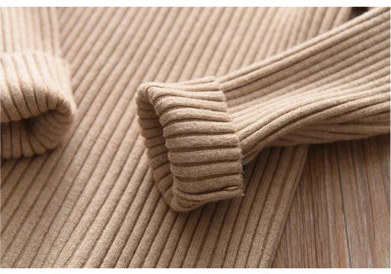 New Sweater Kids Sweaters Autumn Girls Turtleneck Sweaters 1-9Yrs Baby Boys Pullover Winter Knitted Bottoming Boys Sweaters