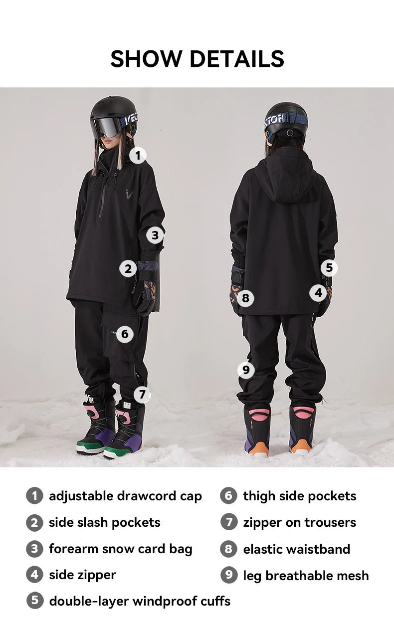 Waterproof Ski Jacket Pants Set