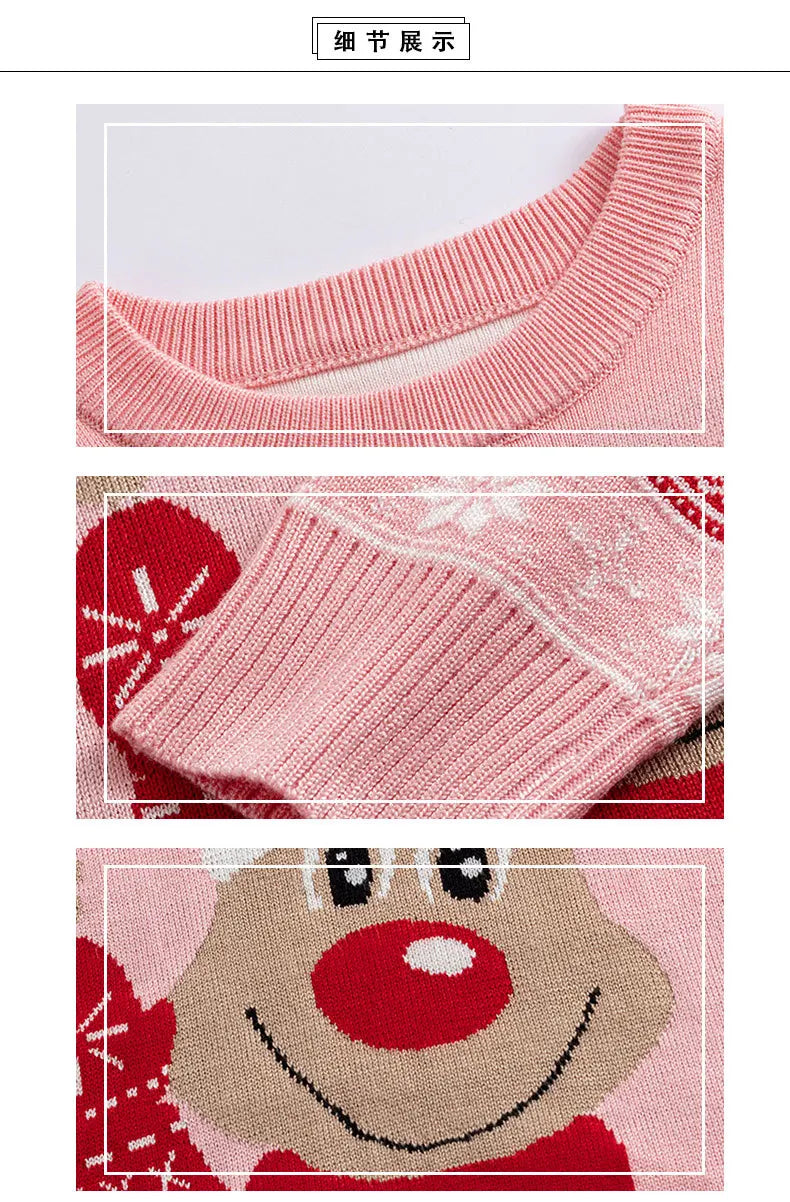 Winter Cartoon Knit Kids Pullover Sweater