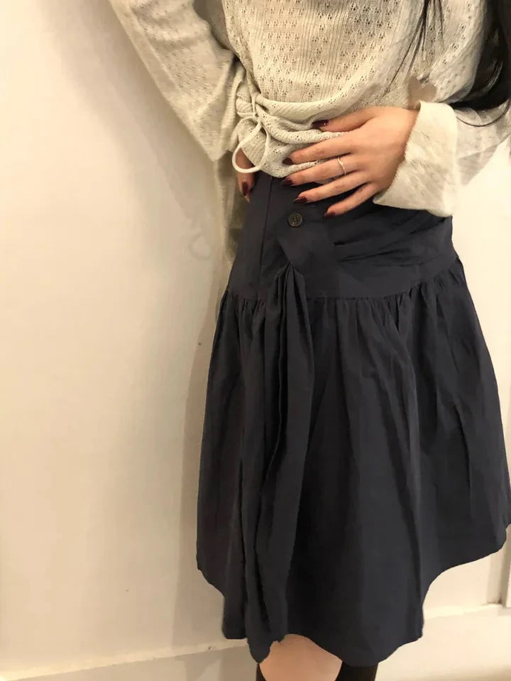 Chic Korean Style  Skirt for Young Women Spring Autumn Winter Seasonal Fashionable Inner Wear Casual Versatile Skirt
